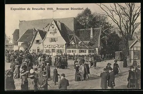 AK Bruxelles, Exposition 1910, Restaurant Düsseldorf