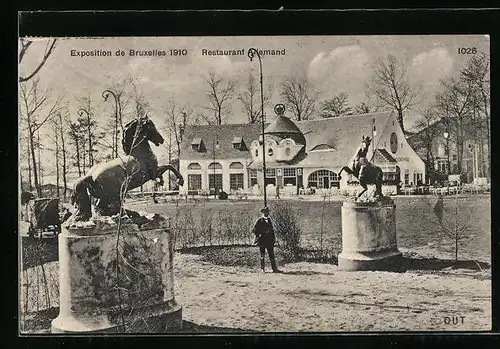 AK Bruxelles, Exposition 1910, Restaurant Allemand
