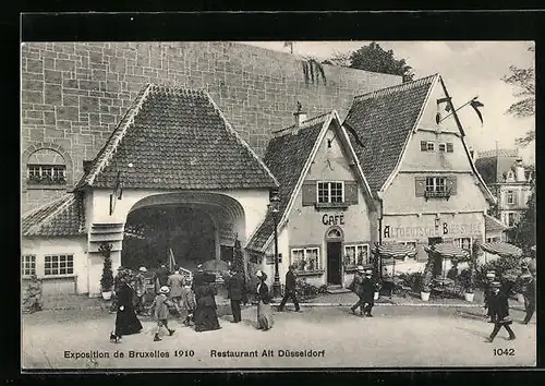 AK Bruxelles, Exposition 1910, Restaurant Alt-Düsseldorf