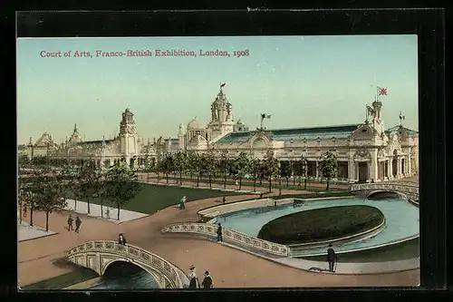 AK London, Franco-British Exhibition 1908, Court of Arts