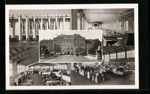 AK Wien, Internationale Messe 1946, Eingang zur Wiener Messe und Inneres der Hallen
