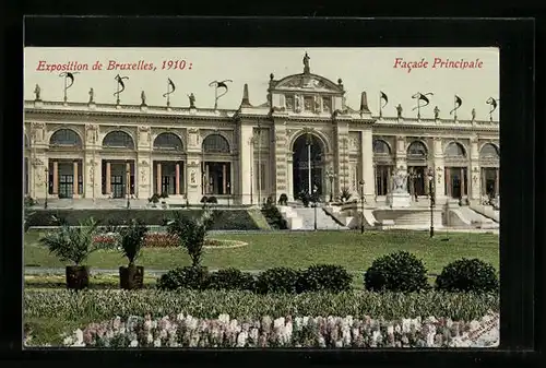 AK Bruxelles, Exposition 1910, Facade Principale