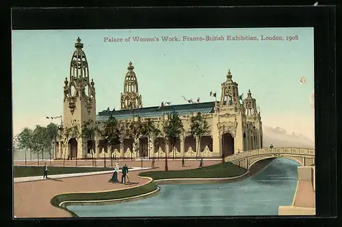 AK London, Franco-British Exhibition 1908, Palace of Women`s Work