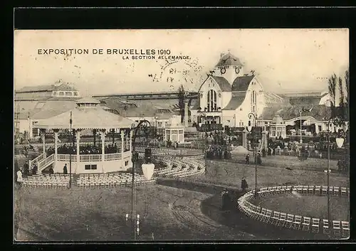 AK Bruxelles, Exposition 1910, La Section Allemande