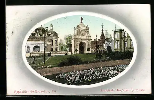 AK Bruxelles, Exposition 1910, Entrèe de Bruxelles Kermesse