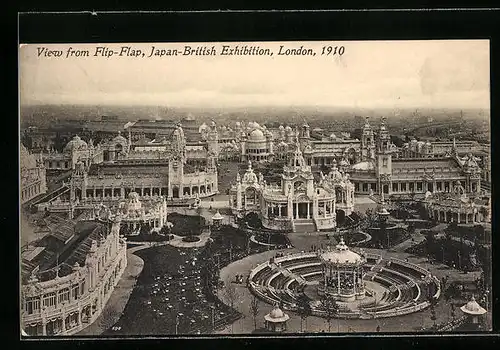 AK London, Japan-British Exhibition 1910, View from Flip-Flap
