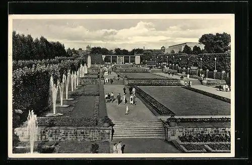 AK Essen, Grugapark, Farbenterrassen