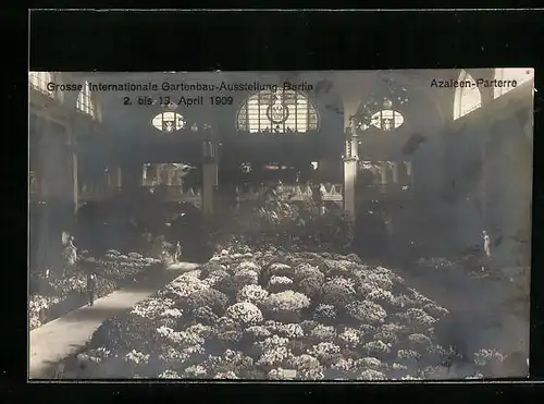 AK Berlin, Grosse Internationale Gartenbau-Ausstellung 1909, Azaleen-Parterre