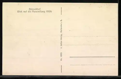 AK Düsseldorf, Blick auf die Ausstellung 1926