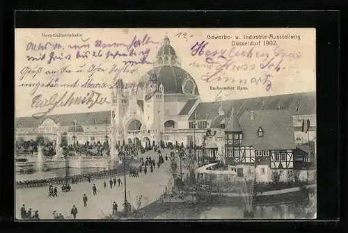 AK Düsseldorf, Gewerbe- und Industrie-Ausstellung 1902, Hauptindustriehalle