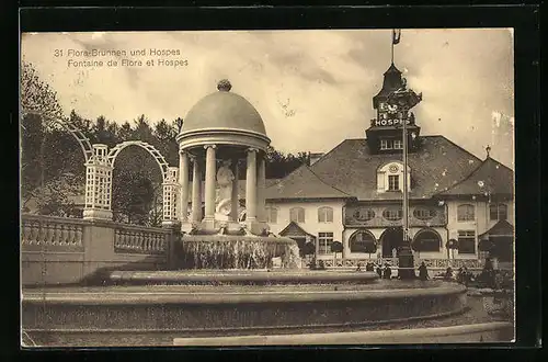 AK Bern, Landes-Ausstellung 1914, Flora-Brunnen und Hospes
