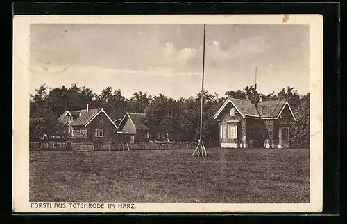 AK Totenrode im Harz, Blick zum Forsthaus