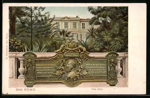 AK San Remo, Villa Zirio