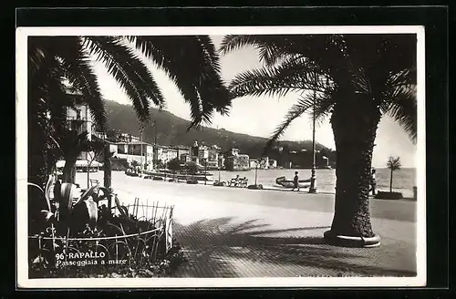 AK Rapallo, Passeggiaia a mare