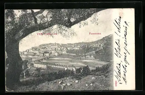 AK Ventimiglia, Panorama aus der Vogelschau