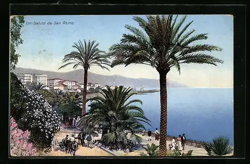 AK San Remo, Ortsansicht am Meer