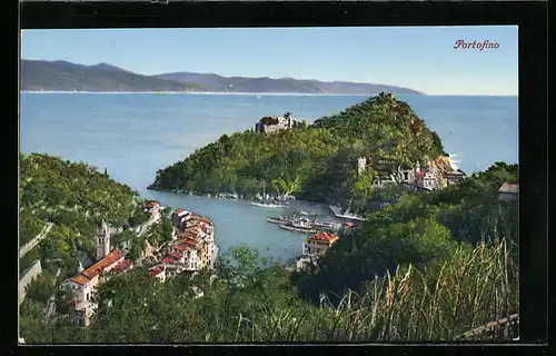 AK Portofino, Totalansicht aus der Vogelschau
