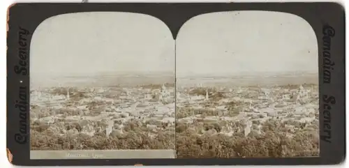 Stereo-Fotografie Canadian Seenery, Ansicht Montreal / Que., Panorama der Stadt