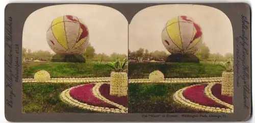 Stereo-Fotografie Berry - Kelley & Chadwick, Philadelphia, Ansicht Chicago / IL, Washington Park, World in Flowers