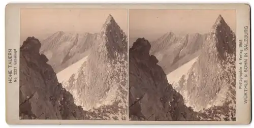 Stereo-Fotografie Würthle & Sohn, Salzburg, Ansicht Hohe Tauern, Gipfelgrat am Gabelkopf