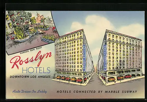 AK Los Angeles, Rosslyn Hotels connected by Marble Subway