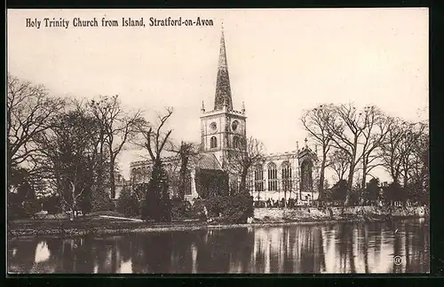 AK Stratford-on-Avon, Holy trinity Church from island