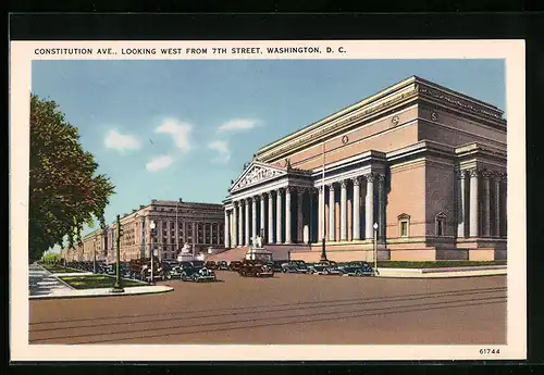 AK Washington D.C., Constitution Ave., Looking West from 7th Street