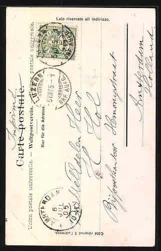 AK Brünigbahn auf einer Passhöhe