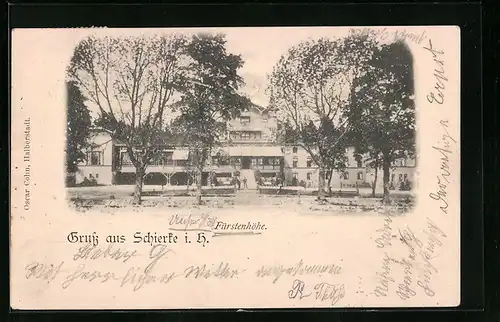 AK Schierke /Harz, Hotel Fürstenhöhe