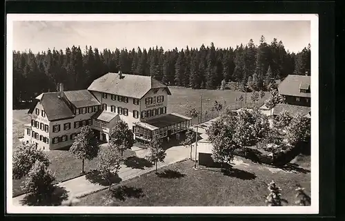 AK Oppenau, Höhenhotel und Wintersportplatz Zuflucht aus der Vogelschau