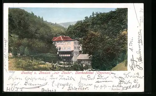 AK Oppenau, Gasthof und Pension zur Taube, Lierbachtal