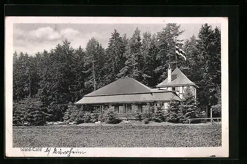 AK Bad Dürrheim /Schwarzwald, Wald-Cafe, Zweiggeschäft des Hotel Schwert von L. Hakenjos