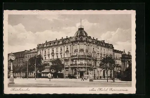 AK Karlsruhe, Am Hotel Germania