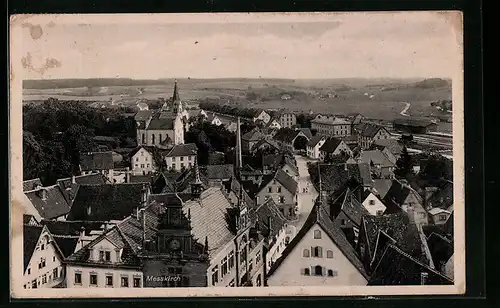 AK Messkirch, Teilansicht aus der Vogelschau