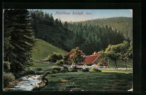 AK Schluft /Harz, Forsthaus Schluft