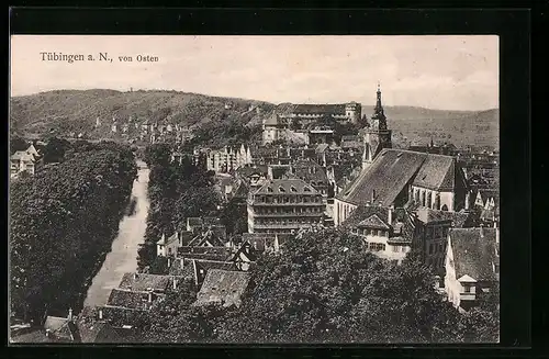 AK Tübingen a.N., Ortsansicht von Osten