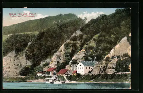 AK Pegestorf, Gasthaus Stein- oder Teufelsmühle