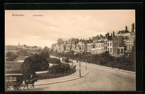 AK Rotterdam, Oosterkade mit Strassenbahn
