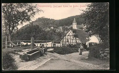 AK Ebersteinburg bei Baden-Baden, Dorf und Ruine