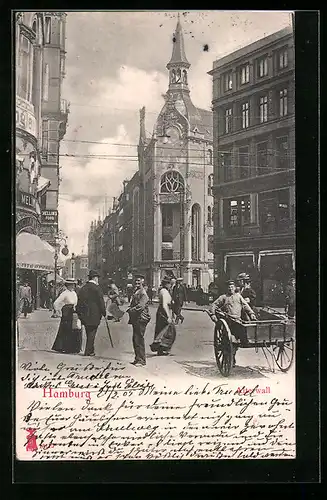 AK Hamburg, Strassenpartie Alterwall