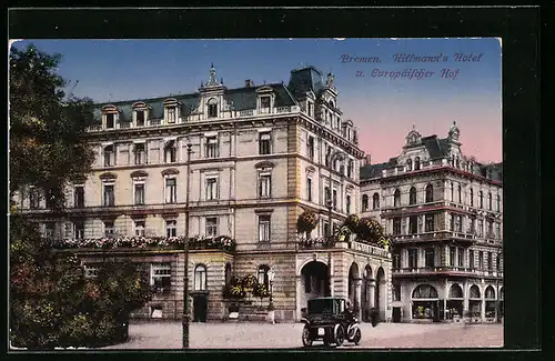 AK Bremen, Hittmanns Hotel und Europäischer Hof