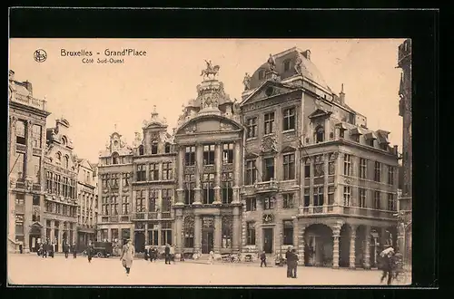 AK Brüssel / Bruxelles, Grand`Place, Cote Sud-Ouest