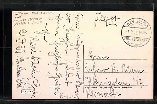 AK Beverloo, Bourg-Leopold-Camp de Beverloo, vue sur l`Eglise