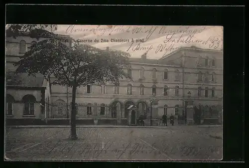 AK Mons, Caserne du 2me Chasseurs a pied
