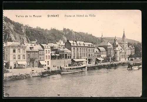 AK Dinant, Vallee de la Meuse, Poste et Hotel de Ville