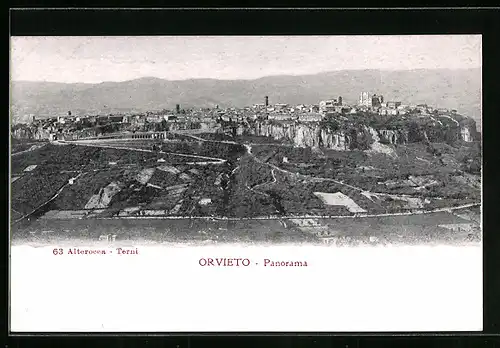 AK Orvieto, Panoramaansicht der Stadt