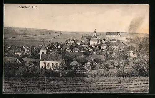 AK Arnstein i. Ufr., Ortstotale, Blick auf die Kirchen