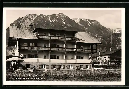 AK Oberstdorf i. bayr. Allgäu, vor dem Privat Hotel Kappelerhaus