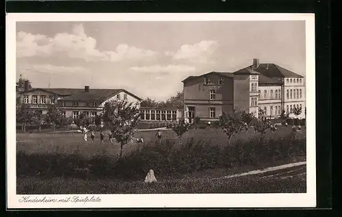 AK Lohme, Chemnitzer Kinderheim mit Spielplatz