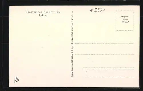 AK Lohme, Chemnitzer Kinderheim mit Spielplatz